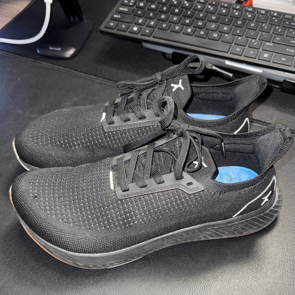 Sleek Black Lace-Up Sneakers